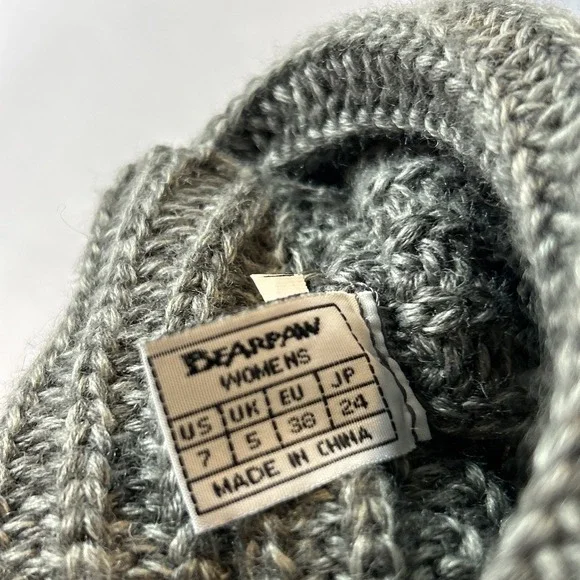 Bearpaw Knit Tall Women's Size 7 Sweater Boots 3 Button Gray Foldable 658W - Picture 10 of 13